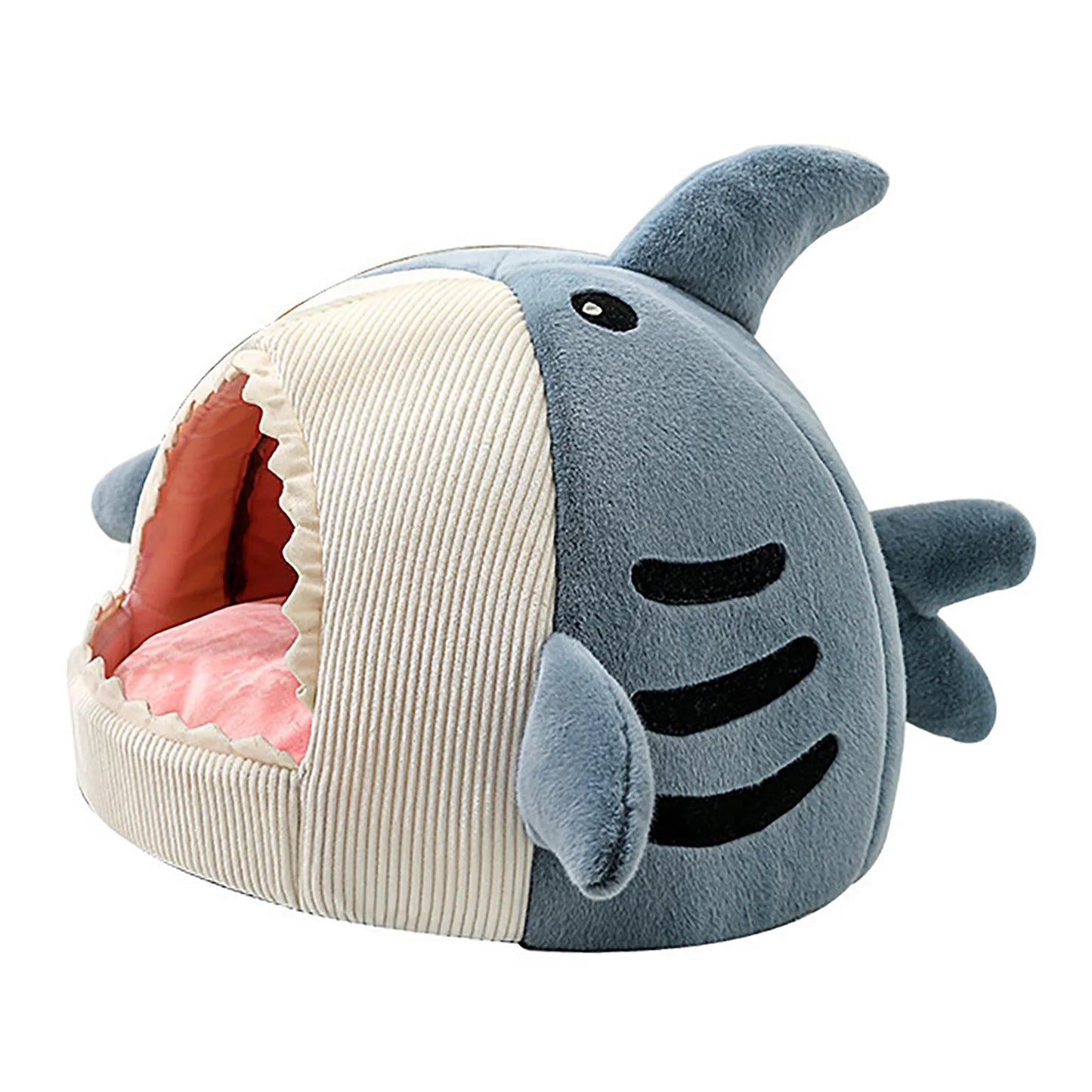 Cat Cave Mat House Shark Shaped Winter Warm Versatile Decorative Cozy Soft Cat Cave Bed for Dog Pet Shark Shaped Cat House