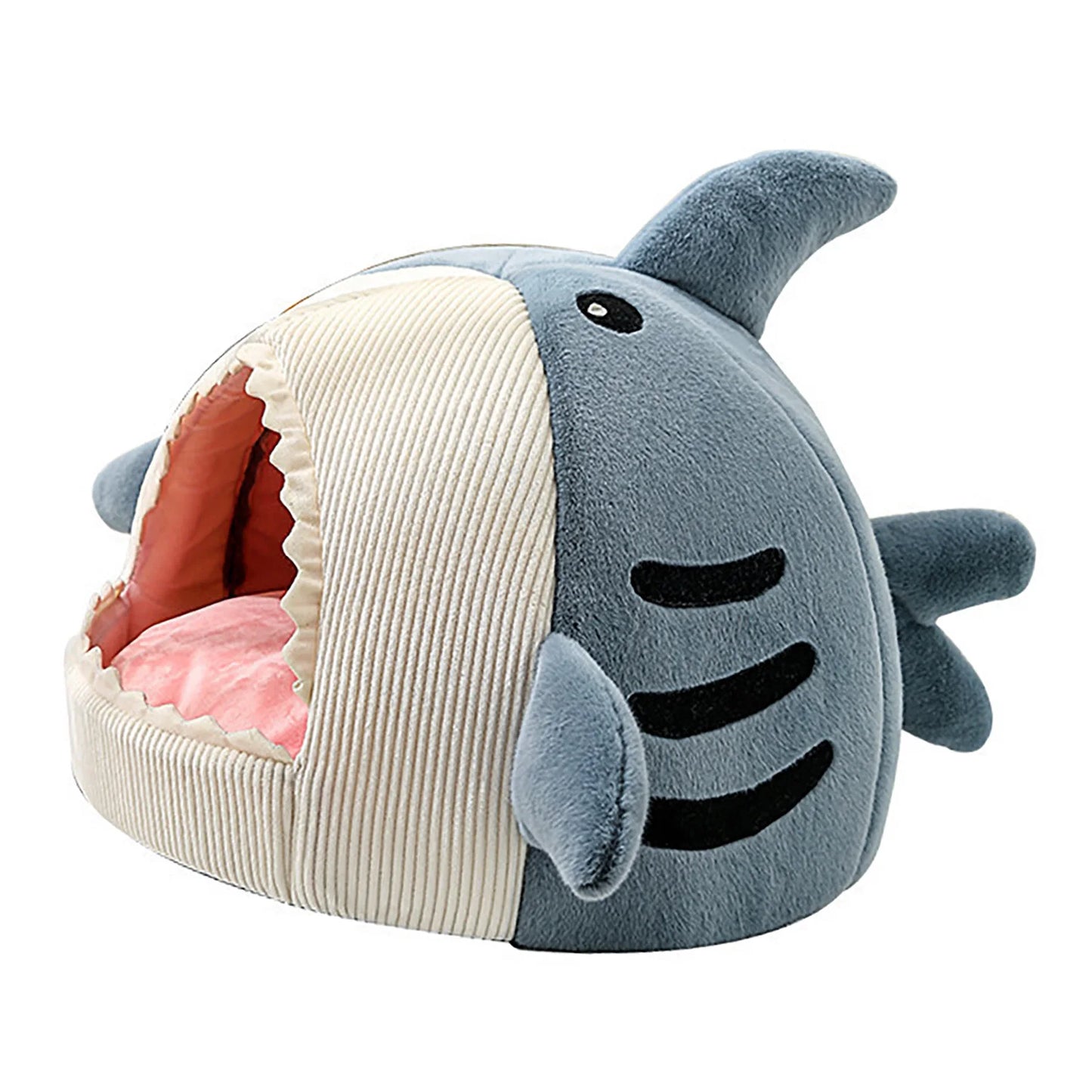 Cat Cave Mat House Shark Shaped Winter Warm Versatile Decorative Cozy Soft Cat Cave Bed for Dog Pet Shark Shaped Cat House