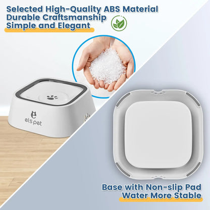 New Dog ABS Plastic Drinking Water Floating Bowl Non-Wetting Mouth Cat Bowl Without Spill Drinking Water Dispenser Dog Bowl