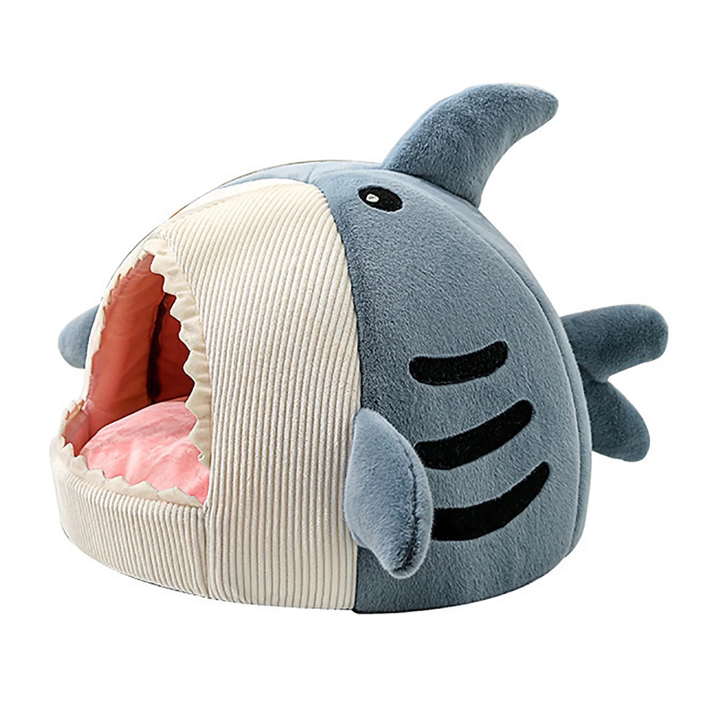 Cat Cave Mat House Shark Shaped Winter Warm Versatile Decorative Cozy Soft Cat Cave Bed for Dog Pet Shark Shaped Cat House