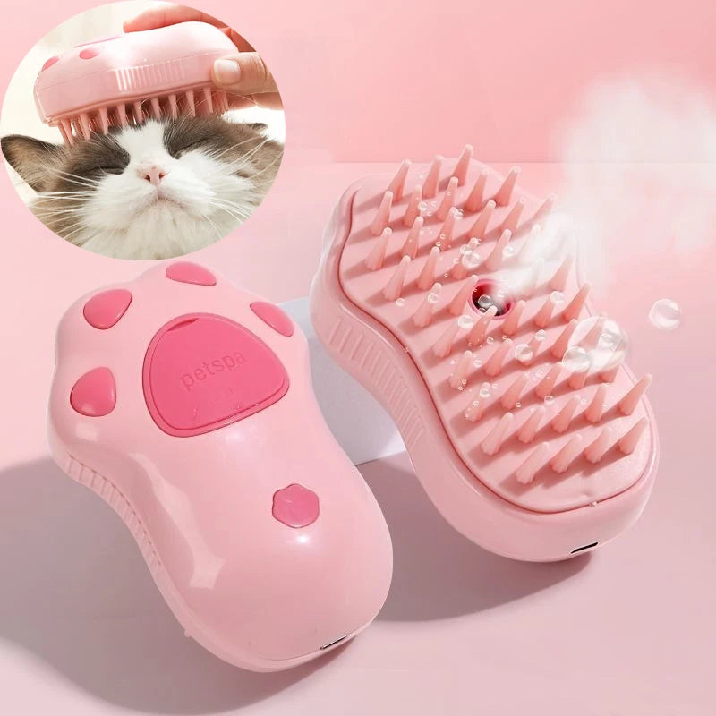 New 3 in 1 Pet Brush Cat Steam Brush Comb Dog Brush Electric Spray Cat Hair Brushes Massage Pet Grooming Hair Removal Combs ﻿
