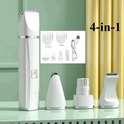 Professional 4-in-1 Electric Pet Grooming Tool Set Dog Hair Clippers USB Rechargeable Pets Haircut Trimmer Shaver Cats Supplies