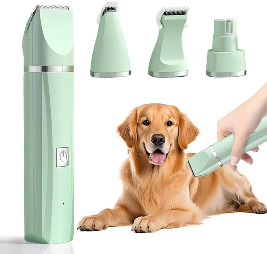 Professional 4-in-1 Electric Pet Grooming Tool Set Dog Hair Clippers USB Rechargeable Pets Haircut Trimmer Shaver Cats Supplies