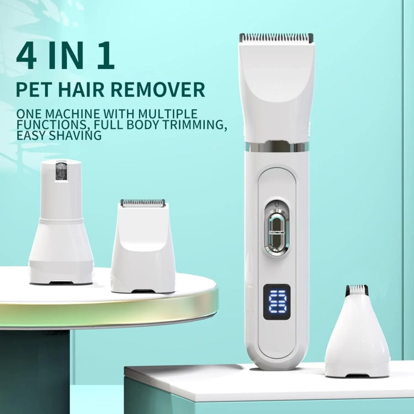 Professional 4-in-1 Electric Pet Grooming Tool Set Dog Hair Clippers USB Rechargeable Pets Haircut Trimmer Shaver Cats Supplies